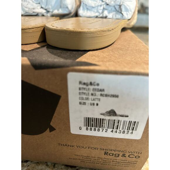 Rag & Co Handcrafted Women CEDAR Woven‎ Suede Slide Flat Sandals 9 New Box Bag - Picture 8 of 16